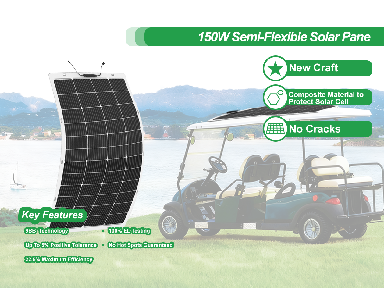150W Semi-Flexible Solar Panel