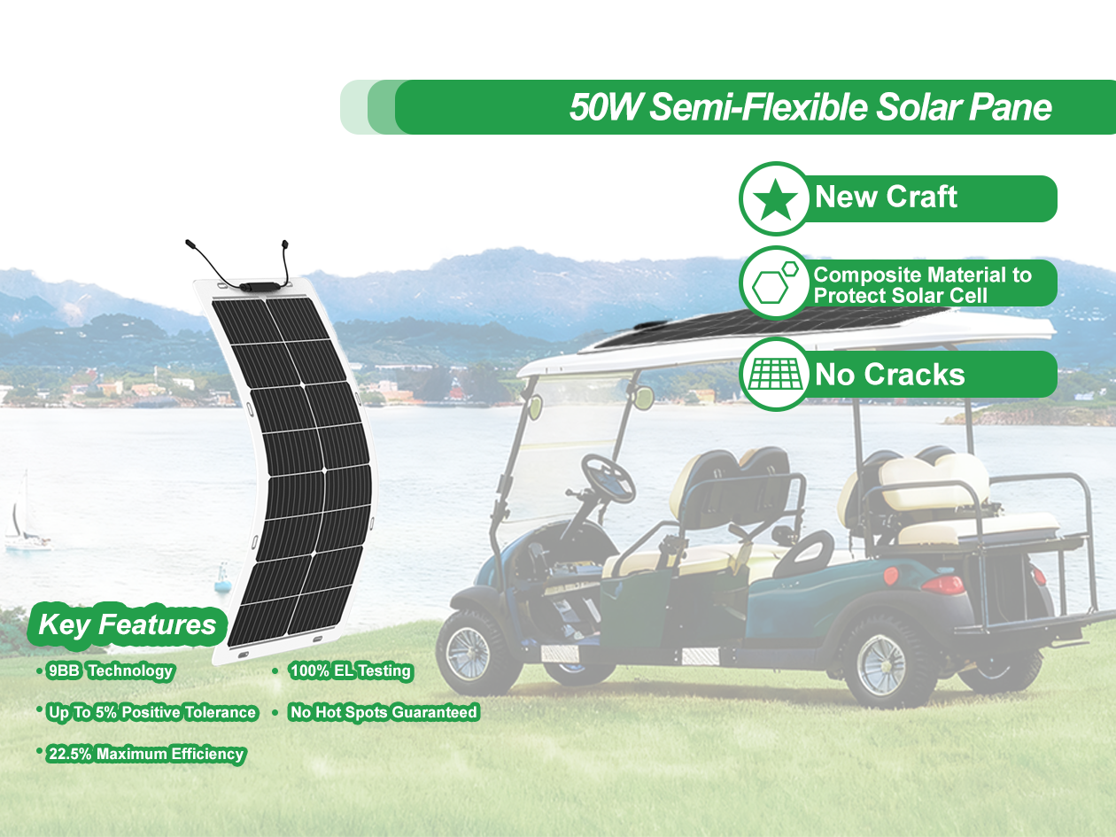 50W Semi-Flexible Solar Panel